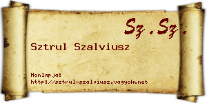 Sztrul Szalviusz névjegykártya